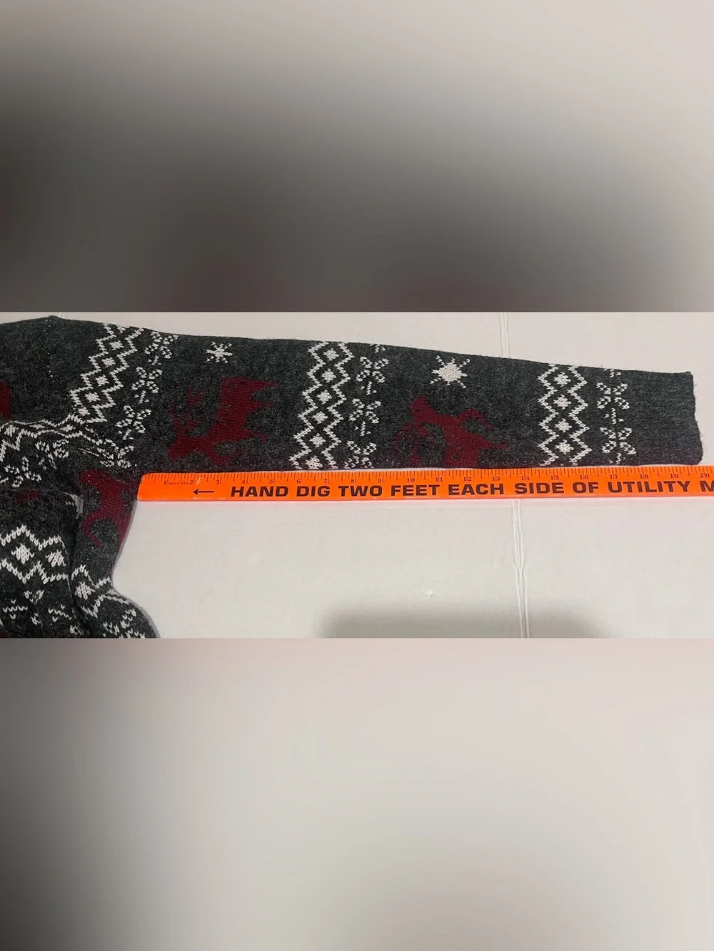Shineflow Nordic Fair Isle Reindeer Knit Soft Tunic Sweater Winter Cabincore L